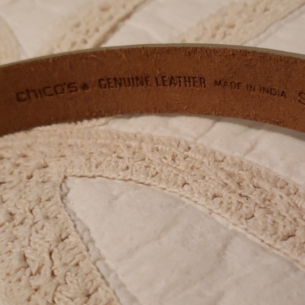 Chico's Silver Filigree Accent Belt - Picture 7 of 8